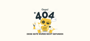 Error-Seite Webdesign kleiner Roboter ist traurig weil Seite nicht aufgerufen wurde