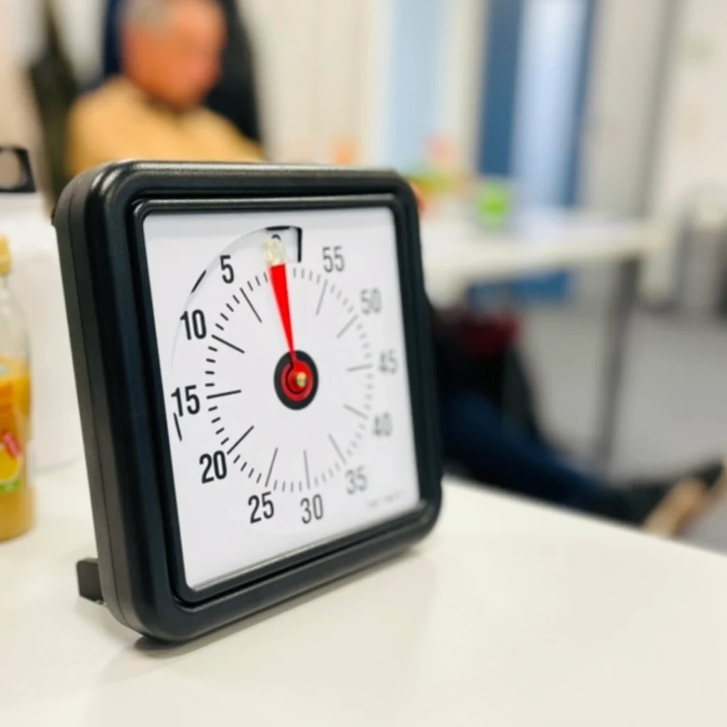 Timetimer Uhr auf Tisch