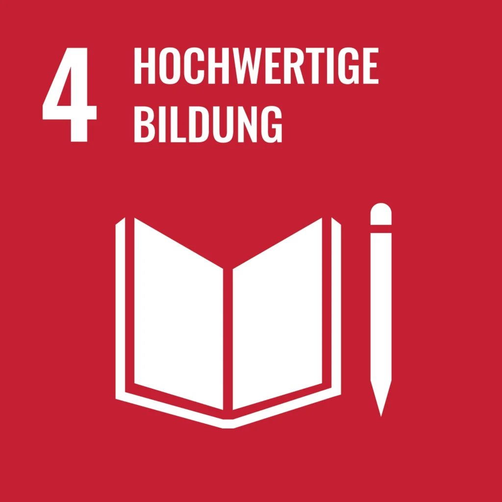 SDG Icon Ziel 4 Hochwertige Bildung