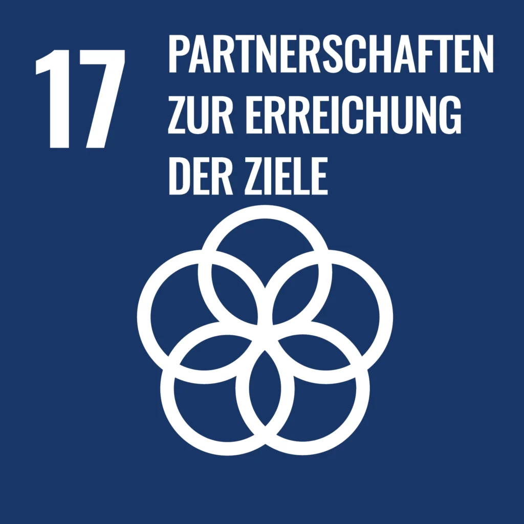 SDG Icon Ziel 17 Partnerschaften zur Erreichung der Ziele