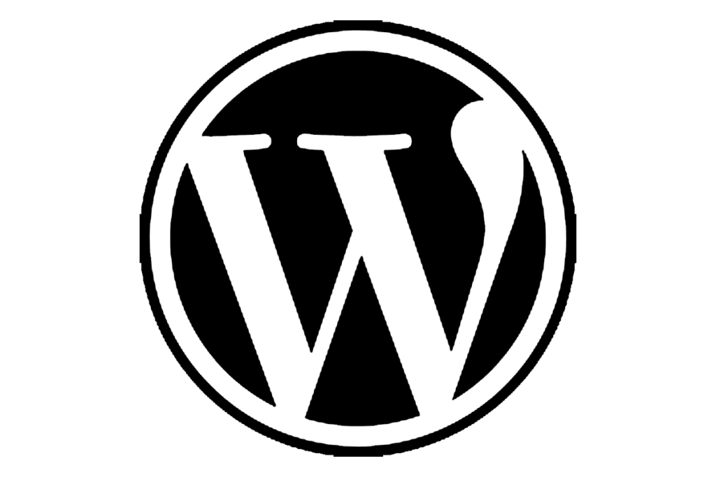 WordPress Logo in Schwarz-Weiß